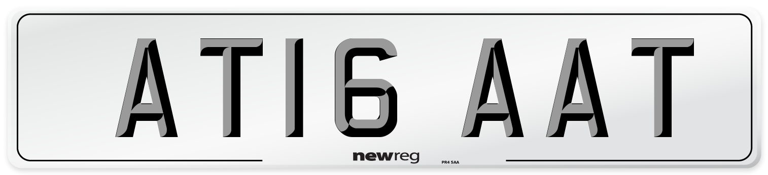AT16 AAT Number Plate from New Reg
